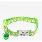 Pet Love Kedi Künyesi, Köpek Künyesi, Isimli Kedi Tasması, Isimli Köpek Tasması - Min. 19 cm - Max. 32 cm - Açık Yeşil