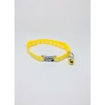 Pet Love Kedi Künyesi, Köpek Künyesi, Isimli Kedi Tasması, Isimli Köpek Tasması - Min. 19 cm - Max. 32 cm - Sarı