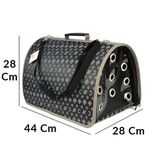 Pet Pretty 28x44x28 cm Siyah Flybag Kapalı Kedi ve Köpek Taşıma Çantası