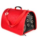 Pet Pretty Kırmızı Flybag Kapalı Kedi ve Köpek Taşıma Çantası