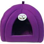Pet Pretty Piramit Kumaş Yuvalı Kedi Yatağı Mor 43x43x40 Cm