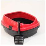 Pet Style 49,5 x 40 x 22 cm Kırmızı Comfort Kürekli Kedi Tuvaleti