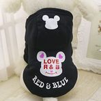 Pet Style KEDİ VE KÖPEK KALIN LOVE RED BLUE ELBİSE,KIYAFET, XS S M L TPO-002