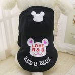 Pet Style KEDİ VE KÖPEK KALIN LOVE RED BLUE ELBİSE,KIYAFET, XS S M L TPO-004