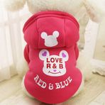 Pet Style KEDİ VE KÖPEK KALIN LOVE RED BLUE ELBİSE,KIYAFET, XS S M L TPO-007