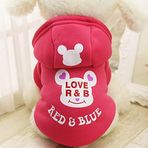 Pet Style KEDİ VE KÖPEK KALIN LOVE RED BLUE ELBİSE,KIYAFET, XS S M L TPO-008