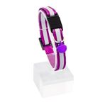 Pet Tag Art 22-30 cm Güvenlik Kilitli Reflektörlü Ayarlanabilir Lila Kedi Boyun Tasması