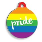 Pet Tag Art Gökkuşağı Pride 3 Yuvarlak Köpek Künyesi