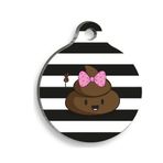 Pet Tag Art Miss Poop Yuvarlak Köpek Künyesi