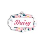 Pet Tag Art Pembe Çiçekli Kedi Köpek Isimlik
