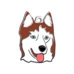 Pet Tag Art Sibirya Kurdu Köpek Künyesi (Kizil)