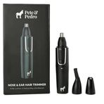 Pete & Pedro Burun & Kulak Saç Kesme Makinesi – Clipper 3 Ataşmana Sahiptir Burun/Kulak, Kaş Düzeltme, & Yüz Saç Detaylandırma | Erkekler ve Kadınlar için, Paslanmaz Çelik, Islak/Kuru, USB | Shark