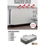 Petek Arkası Isı Yalıtım Levhası 75X50 cm 5 mm Kalınlık Kalorifer Radyatör Arkası Folyo Isı Izolasyon Malzemesi - 4 Adet
