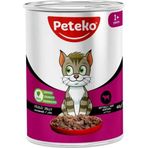 Peteko 12x400 gr Jöleli Biftekli Yetişkin Kedi Yaş Maması