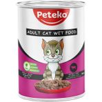 Peteko Chunk In Jelly Biftekli Yetişkin Kedi Maması Konserve 400G (1Adet) - 400GR
