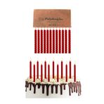 Petekoğlu (12 Adet Kırmızı) Balmumu Mum Doğal Petek Pasta Parti Mumu Kutlama Nişan Kına Gecesi Beeswax Candle