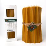 Petekoğlu (40 Adet Sarı) Balmumu Mum Dilek Mumu Doğal Petek Ince Uzun Parti Rituel Doğum Günü Mumu Beeswax Candle