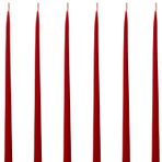 Petekoğlu (6 Adet X 35Cm) Konik Balmumu Mum Şamdan Mumu Kırmızı Doğal Petek Bal Mumu Mum Dekoratif Beeswax Candle Red