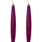Petekoğlu Balmumu Mum (2 Adet) Şamdan Mumu Mermi Formunda Masa Mumu 22 Cm Bees wax (Bordo)