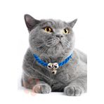 Petella Kedi Boyun Tasması Kedi Kolyesi Zilli Bohem Kedi Boyun Tasması Saks Mavi Standart