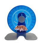 Petest Hamster Egzersiz Tekerleği, Sessiz Spinner Hamster Koşu Tekerlekleri, Çap 21 cm, Mavi