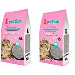 Petfan Bebek Pudralı İnce Taneli Kedi Kumu 10 Ltx2 Adet