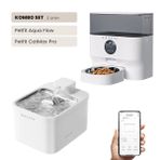 Petfit Aqua Flow WiFi Akıllı Bataryalı Otomatik Kedi Köpek Su Pınarı Çeşmesi Şelalesi+Petfit CatMax Pro 5L Wi-Fi Kameralı Akıllı Otomatik Mama Kabı Besleme Ünitesi Bundle