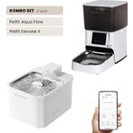 Petfit Aqua Flow WiFi Akıllı Otomatik Kedi Köpek Su Pınarı+Petfit Elevate X 4L Wi-Fi Akıllı Otomatik Mama Kabı