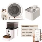 Petfit Groove Q-Clean Akıllı Otomatik Kedi Tuvaleti Gri+ Aqua Flow Akıllı Su Pınarı+ Autodine X Mama Kabı