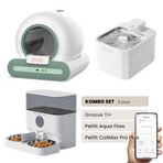 Petfit Groove Ti+ Akıllı Otomatik Kedi Tuvaleti+ Aqua Flow Akıllı Su Pınarı+ Catmax Pro Plus Mama Kabı