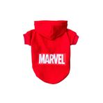 PetiliDünya Marvel red hoodie Kedi & Köpek Kıyafeti Sweatshirt %100 Pamuk