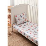 Petille Organik Bebek Lastikli Çarşaf (120x200+20) Uzay