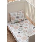 Petille Organik Bebek Lastikli Çarşaf (90x190+20) Çiftlik