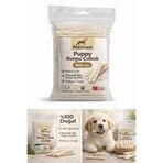 Petimore Puppy Burgu Çubuk 160 Adet – %100 Doğal Sığır Derisi, Yavru Köpekler İçin Çiğneme Ödül