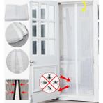 Petinka Kapı Sinekliği 2 Adet 60 cm x 210 cm Mıknatıslı Manyetik Sineklik Tülü Perde