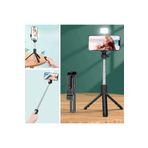 Petinka Selfie Çubuğu Işıklı Kablosuz Kumandalı Masaüstü Tripod Olabilen Telefon Tutuculu