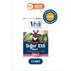 Petipure Sığır Etli Yaş Konserve Yavru Köpek Maması, Jöle İçinde Parça Etli, 400 Gr X 12 Adet