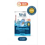 Petipure Somonlu Yaş Konserve Yetişkin Kedi Maması, Jöle İçinde Parça Etli, 400 Gr X 12 Adet
