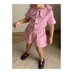 Petit Kids Club KIZ ÇOCUK BEBE YAKA TAŞLI KOT TULUM 3-10 YAŞ
