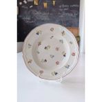 Petite Fleur Vıtro-Porcelaine Antika Porselen Yemek Tabağı Çiçekli Lüksemburg - Renkli