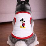 petite pati Beyaz Mickey Köpek Tshirt Köpek Kıyafeti (%100 Pamuk Penye) Kucuk ve Buyuk irklar