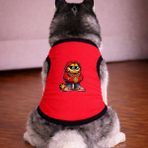 Petite Pati Kirmizi Garf Köpek Tshirt Köpek Kıyafeti (%100 Pamuk Penye) Kucuk ve Buyuk Irklar - Kırmızı - 3XL