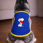 Petite Pati Mavi Heart Köpek Tshirt Köpek Kıyafeti (%100 Pamuk Penye) Kucuk ve Buyuk Irklar - 4XL