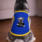 Petite Pati Mavi Wanted Pug Köpek Tshirt Köpek Kıyafeti (%100 Pamuk Penye) Kucuk ve Buyuk Irklar - XL