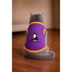 petite pati Mor Food Cat Baskili Kedi Tshirt Beden M kedi kiyafeti (%100 pamuk penye)