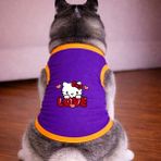 petite pati Mor Hellok Köpek Tshirt Köpek Kıyafeti (%100 Pamuk Penye) Kucuk ve Buyuk irklar