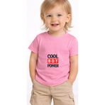petite pati Pembe Coolboypower bebek Tişört 0-4 yaş %100 Pamuk Penye (polyester icermez) Tshirt Baskılı