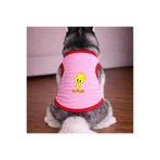 petite pati Pembe Kanarya Köpek Tshirt Köpek Kıyafeti (%100 Pamuk Penye) Kucuk ve Buyuk irklar