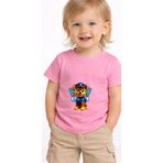 petite pati Pembe Pawpatrolchase bebek Tişört 0-4 yaş %100 Pamuk Penye (polyester icermez) Tshirt Baskılı