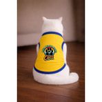Petite Pati Sarı More Cat Baskili Kedi Tshirt Kedi Kiyafeti (%100 Pamuk Penye) - XL